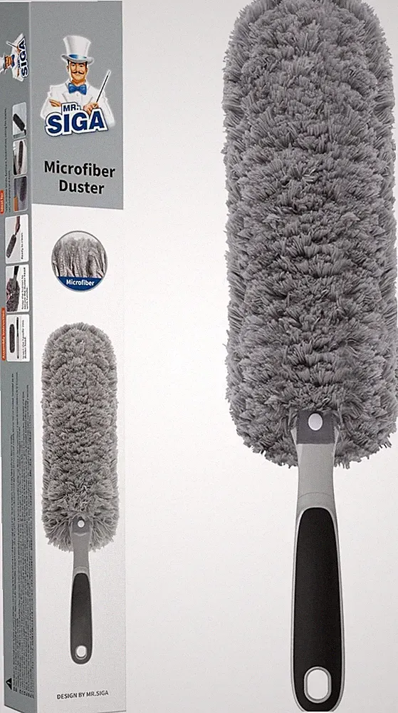 Staubtuch Mikrofaser Waschbar Fusselfrei Handstaubwedel mit Rutschfestem Griff