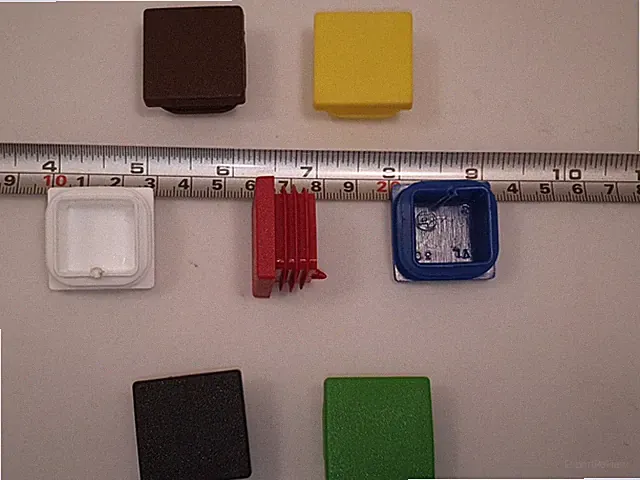 Stecker Kunststoff Stahl weiß schwarz Stecker eckig Einsatzkappe x 200 Pixel Bild