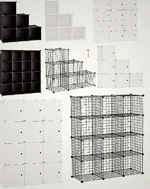 Steckregal aus Kunststoff Schuhregal Aufbewahrungsregal modulares System