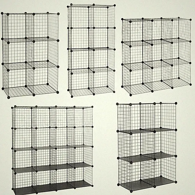 Steckregal Garderobenschrank Kleiderschrank Bücherragal DIY Metall #1360