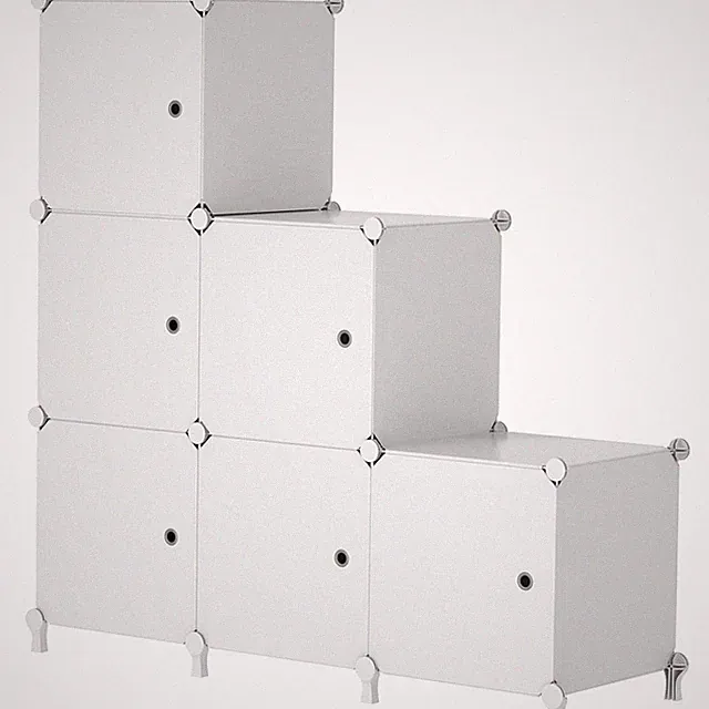Steckregal Kunststoff Metall 6 Würfel Aufbewahrungssystem flexibles DIY-Regal