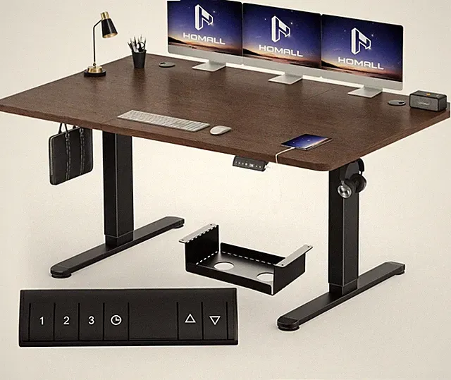 Stehtisch Computertisch 140x70cm Schreibtisch Elektrisch H 72-118cm Alarm Memory