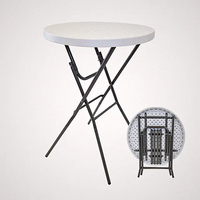 Stehtisch Partytisch Bistrotisch klappbar Ø 80 cm 110 cm Klapptisch in weiß