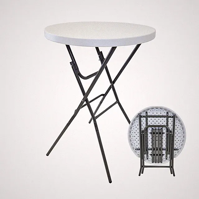 Stehtisch Partytisch Bistrotisch klappbar Ø 80 cm 110 cm Klapptisch in weiß