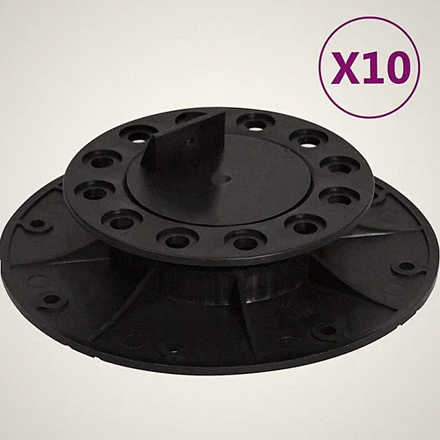 Stellfüße Set schwarz Polypropylen 14,8 cm oben 19,8 cm unten 20-30 mm 10 Stück*