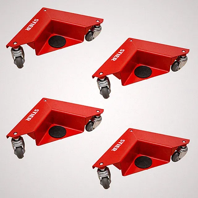 STIER Eckenroller-Set Möbelroller Transporthilfe Gummi-Rollen Tragkraft 150491