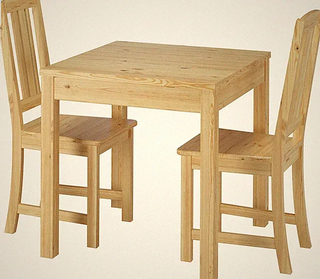 Stilvolle kleine Essgruppe Tisch Stühle Kiefer Massivholz Esszimmer Jugend