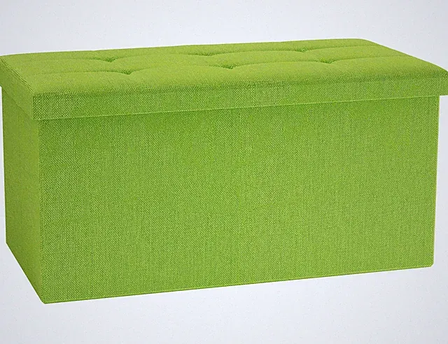 Stoff Sitztruhe Sitzbank Truhe Boxas H. 38 x B. 76 x T. 38 cm - VCM