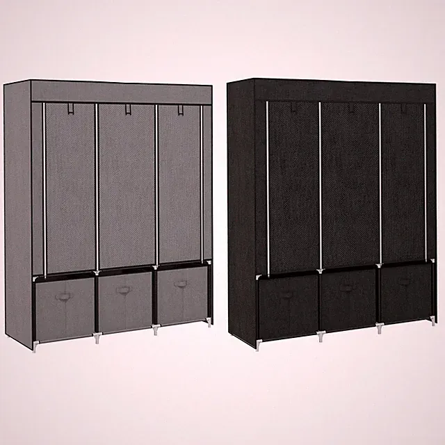 Stoffschrank, Kleiderschrank, Faltschrank mit Reißverschluss, Faltbare Garderobe