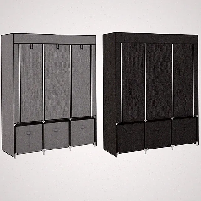 Stoffschrank, Kleiderschrank, Faltschrank mit Reißverschluss, Faltbare Garderobe