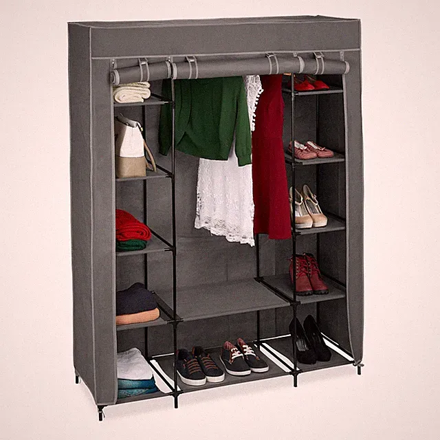 Stoffschrank Stoffkleiderschrank Textilschrank Faltbarer Kleiderschrank