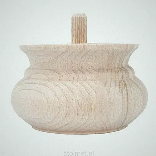 STOLMET Möbelbein aus Buchenholz Möbelfuß Couch 55 mm Höhe Rohholz TOE19