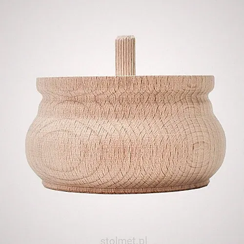 STOLMET Möbelbein aus Buchenholz Möbelfuß Couch 55 mm Höhe Rohholz TOE51