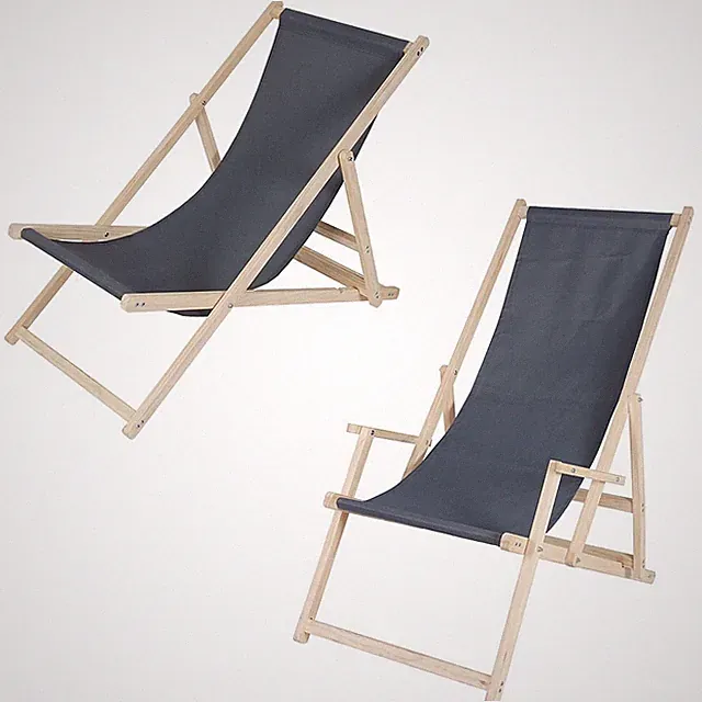 Strandliege Liegestuhl Gartenliege Klappbar Sonnenliege Holz Strandstuhl Faltbar