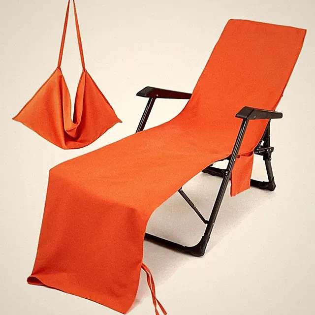 Strandtuch Liegestuhl Handtuch Mikrofaser Einfarbig Orange 72x75cm
