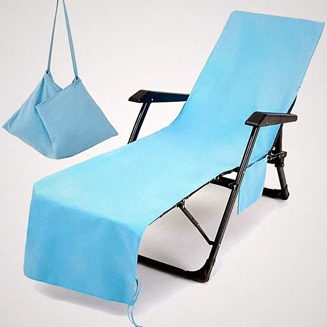 Strandtuch Liegestuhl Handtuch Mikrofaser Himmelblau bequem