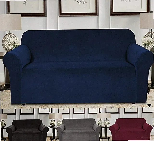 Stretch Samt Sofa Couch Bezüge Schonbezug Elastisch Schoner Klein Mittel Groß