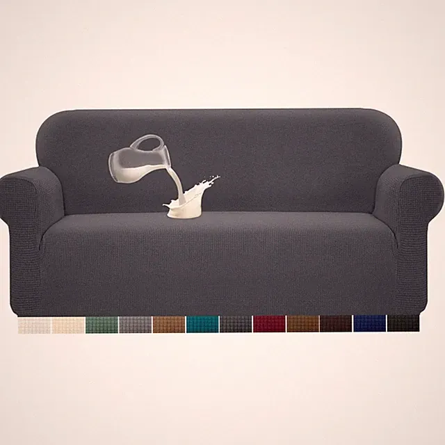 Stretch Sofabezug 3 Sitzer grau Elastisch Möbelbezug Couch Abdeckung Schutz