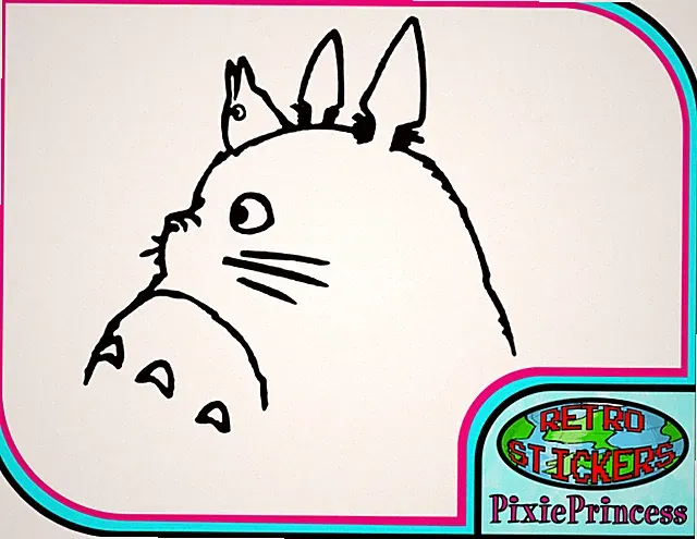 Studio Ghibli Totoro B Vinyl Aufkleber Fahrzeug Auto Fahrrad Wandposter Fenster