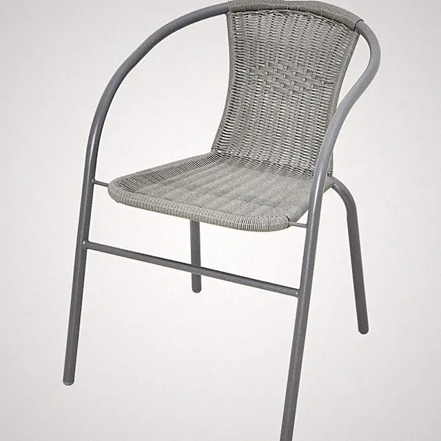 Stuhl - grau - Polyrattan