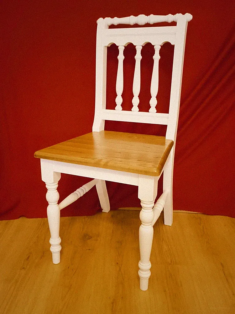 Stuhl Holzstuhl Küchenstuhl Esszimmerstuhl Wohnzimmer OTTO weiß Sitz Eichenfarbe