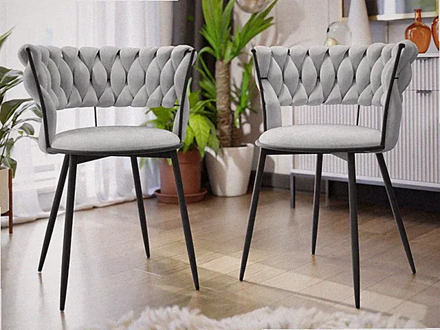 Stuhl Kimi DC-1141 (2er-Set) BK Moderner Polsterstuhl für Esszimmer, Büro PR M24