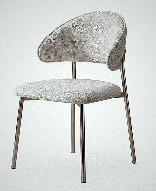 Stuhl Modern Beige Designer Minimalistisch Elegant Esszimmerstuhl