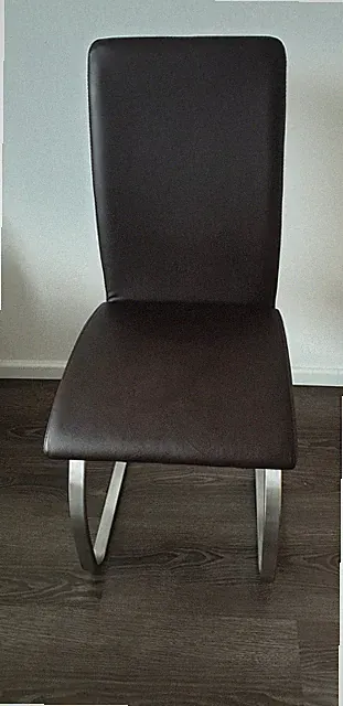 Stuhl/Schwingstuhl Braun/Edelstahlgestell Top Qualität - Neu