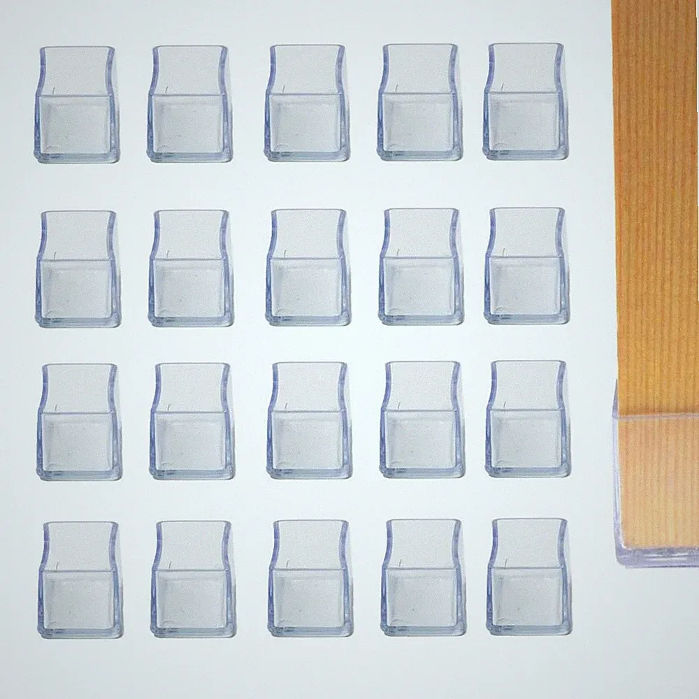 Stuhlbeinkappen Eckig Schutzkappen Filz PVC Böden Schutz Möbel 20 Stück