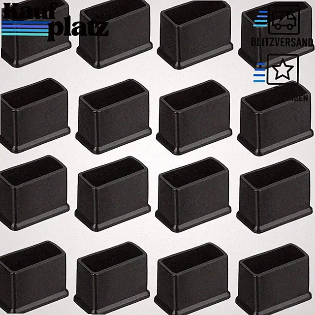 Stuhlbeinkappen PVC 36 Stück 30mm x 15mm OD Schwarz Bodenschoner Möbel