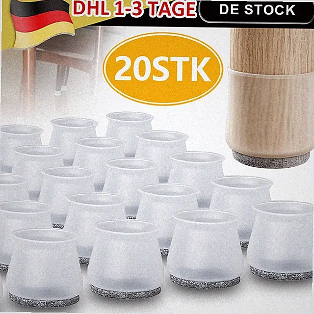 Stuhlbeinkappen Stuhlbeinschoner Schutzkappen Für Stuhlbeine Transparent20 Stück
