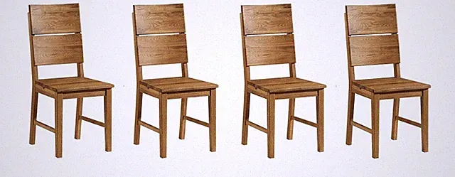 Stuhlset Sessel 4 Stück 4er-Set Massivholz Eiche geölt Wildeiche massiv NEU OVP!