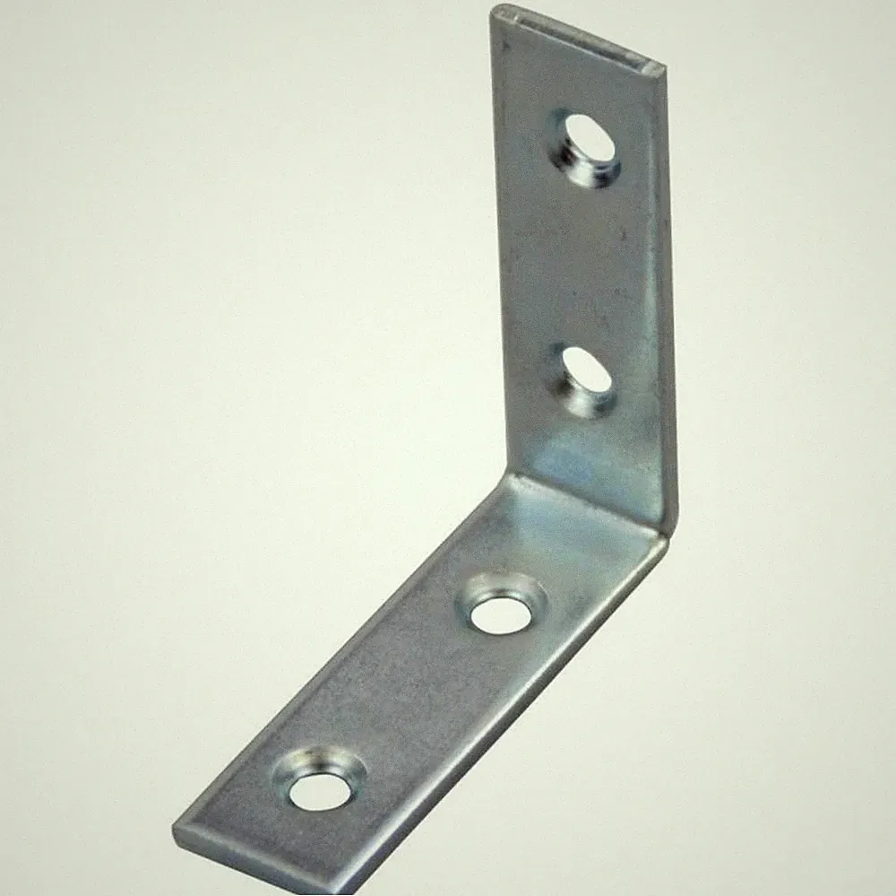 Stuhlwinkel blau verzinkt Edelstahl, Winkelverbinder, Metallwinkel, Möbelwinkel