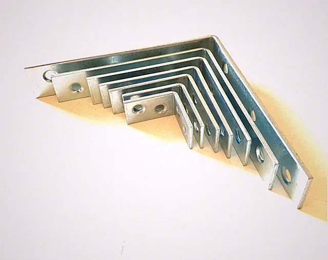 Stuhlwinkel blau verzinkt, Winkelverbinder, Metallwinkel, Möbelwinkel