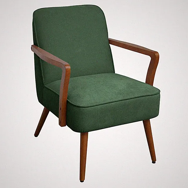 SVITA TUVA Loungesessel Akzentstuhl vintage Wohnzimmer Schlafzimmer Dunkelgrün