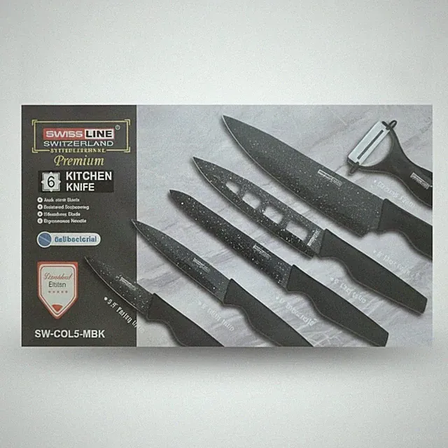Swiss Line SW-COL5 MBK 5-tlg. Messerset Antihaft Edelstahl Ergonomisch Neu & OVP