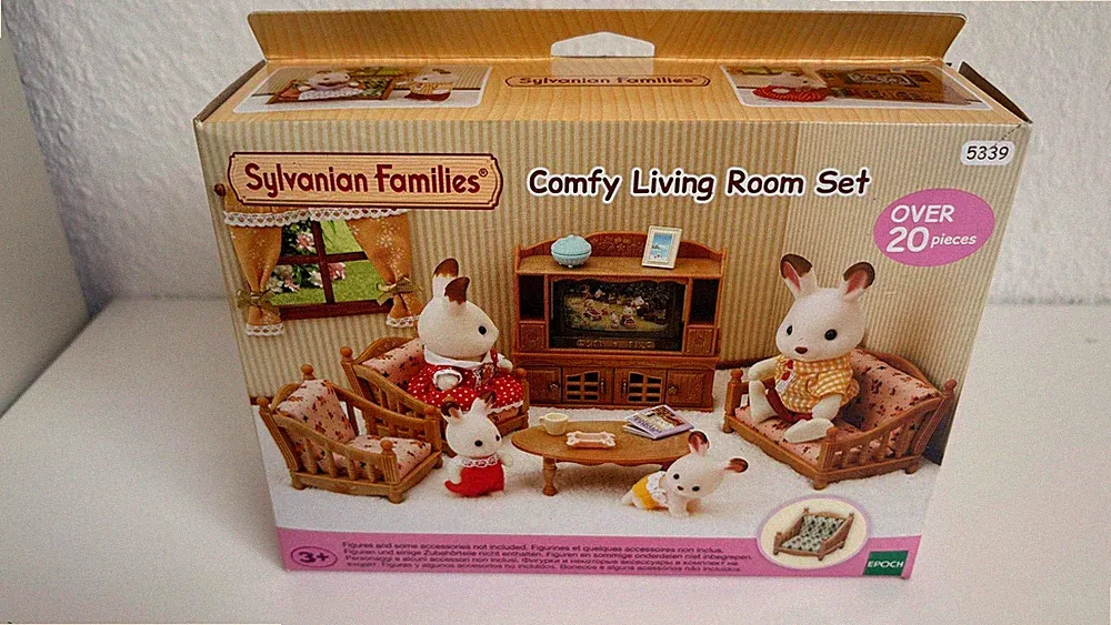 Sylvanian Families 5339 Landhaus Wohnzimmer Sofa Puppenhaus Möbel OVP neuwertig