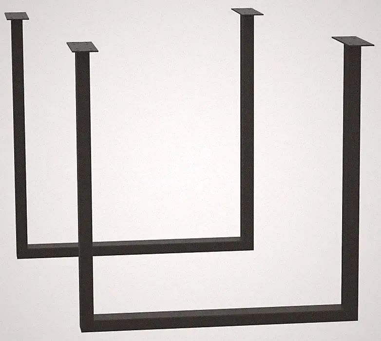 TABLES Metallfüße schwarz lackiert U-Form von Forte