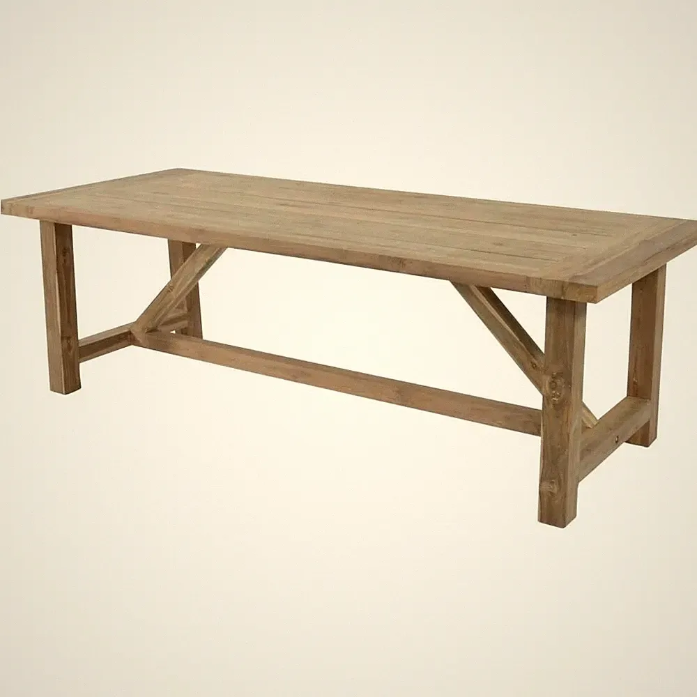 Tafel Gartentisch CASTLE recycelt TEAK-Holz Landhaus 240cm