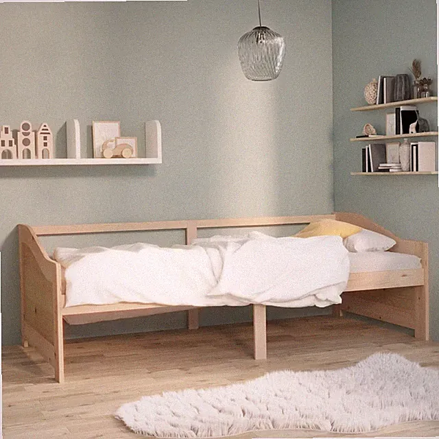 Tagesbett 3-Sitzer Massivholz Kiefer Schlafsofa Gästebett Bettgestell Bett Neu