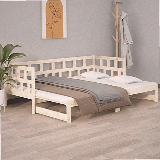 Tagesbett Ausziehbar Massivholz Kiefer Sofabett Sofa mehrere Auswahl vidaXL