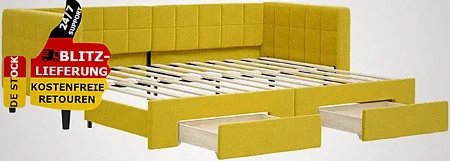 Tagesbett Ausziehbar Schlafsofa Mit Schubladen Bettsofa Gästebett Bett