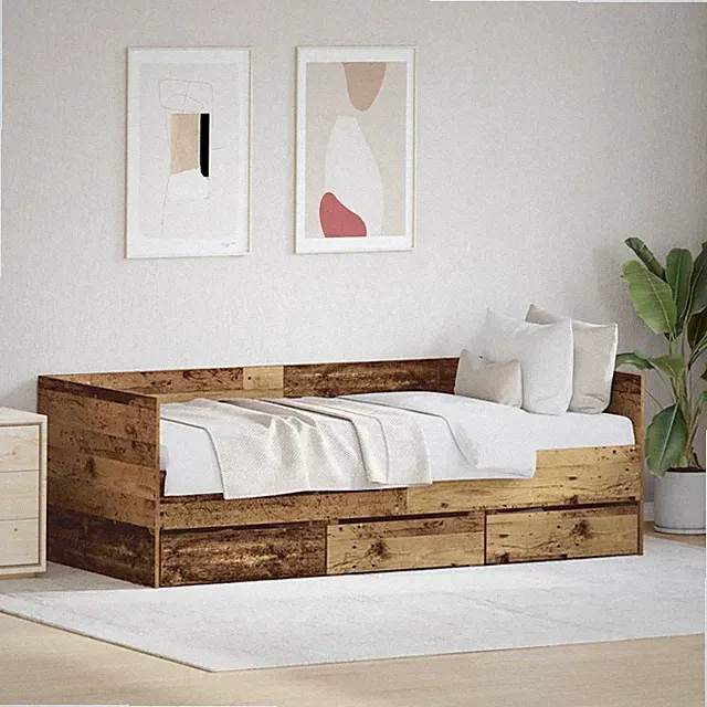 Tagesbett mit Schubladen Gästebett Sofabett Bettgestell Bettsofa Sofa vidaXL