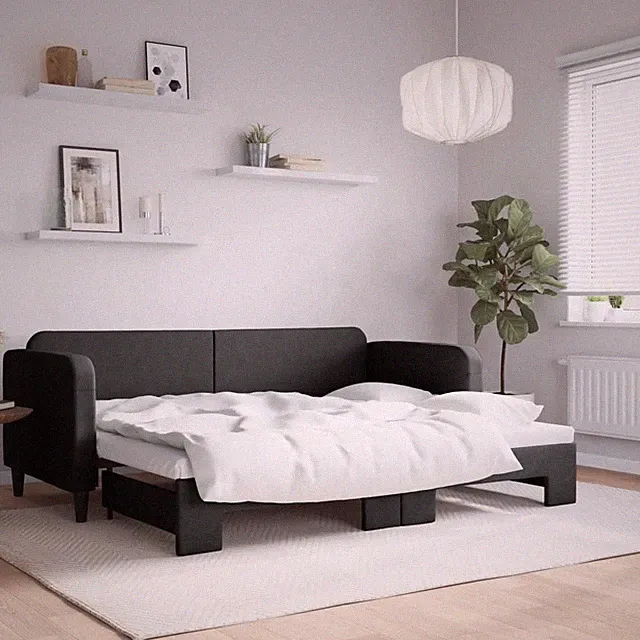 Tagesbett Schlafsofa Sofa Bett Bettsofa Gästebett Schlafcouch Stoff vidaXL