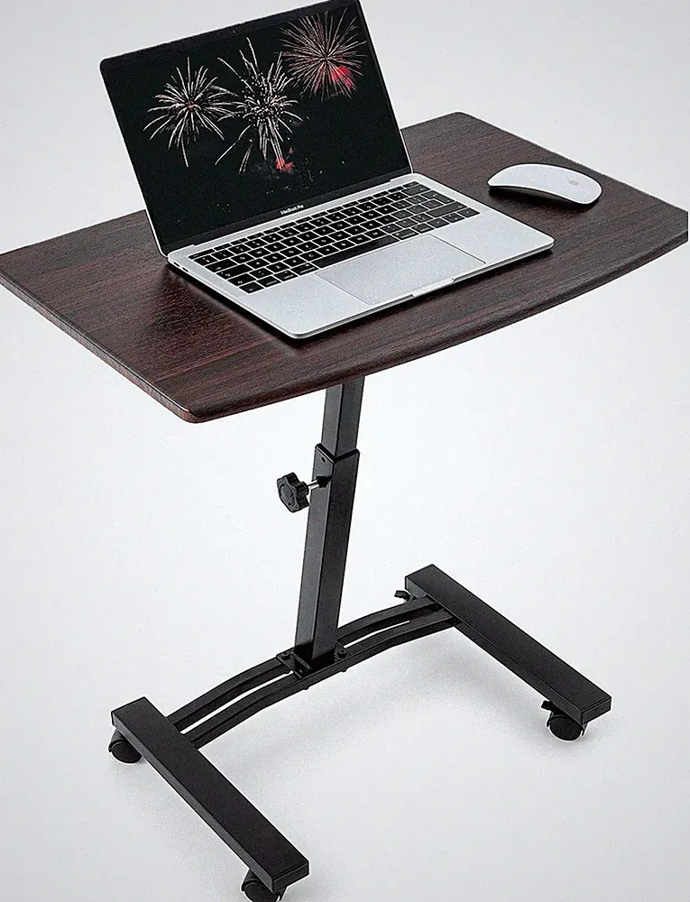 Tatkraft Gesundheit Schreibtisch Computer Büro Tür PC Couchtisch Brown 4 Räder