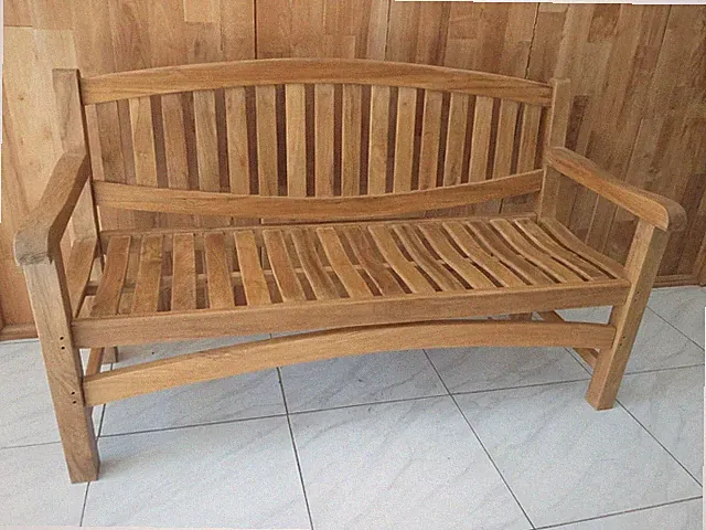 Teak Sitzbank Gartenbank Holzbank Teakbank massiv Gutshof nachhaltig 120cm