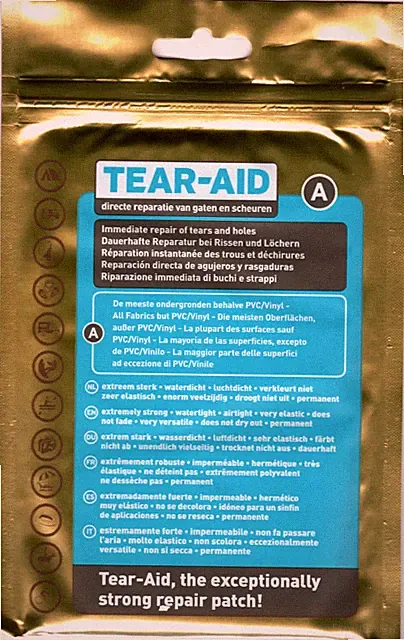 TEAR-AID A oder B Reparaturband für fast alle Materialien Selbstklebend 30x8cm