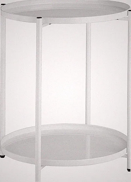tectake 404198 Beistelltisch Oxford 45,5 x 45,5 x 53 cm Weiß