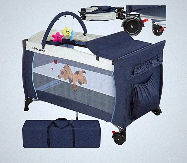 Tectake Babyreisebett Kinderreisebett Reisebett 132 x 75 x 104 cm neuwertig