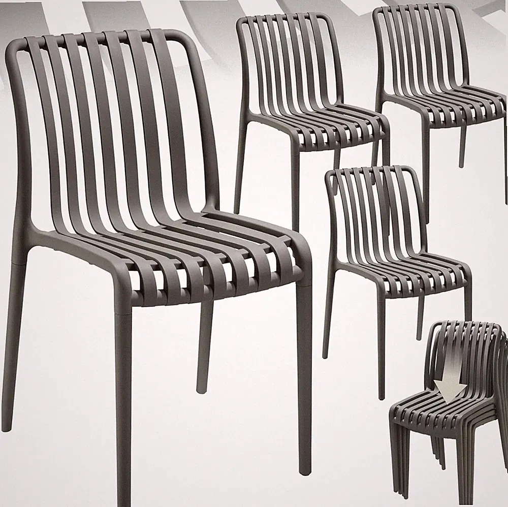 tectake Garden Chairs Stackable, Garden Furniture Set, Balcony Furniture, Bistro